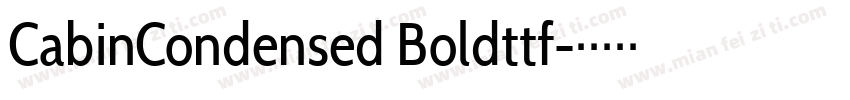 CabinCondensed Boldttf字体转换